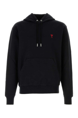 Black cotton sweatshirt AMI (BFUSW235730)