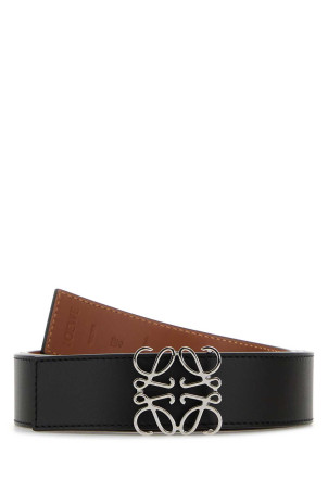 Black leather reversible Anagram belt LOEWE (E821Z20X02)