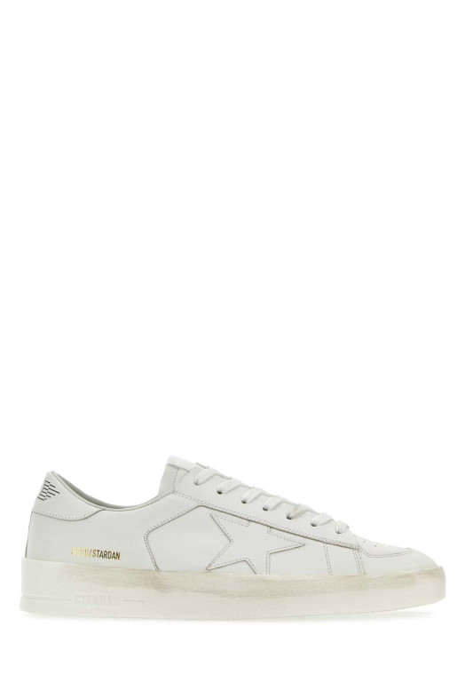 Белые кожаные кроссовки Stardan от GOLDEN GOOSE DELUXE BRAND (GMF00128F000566)