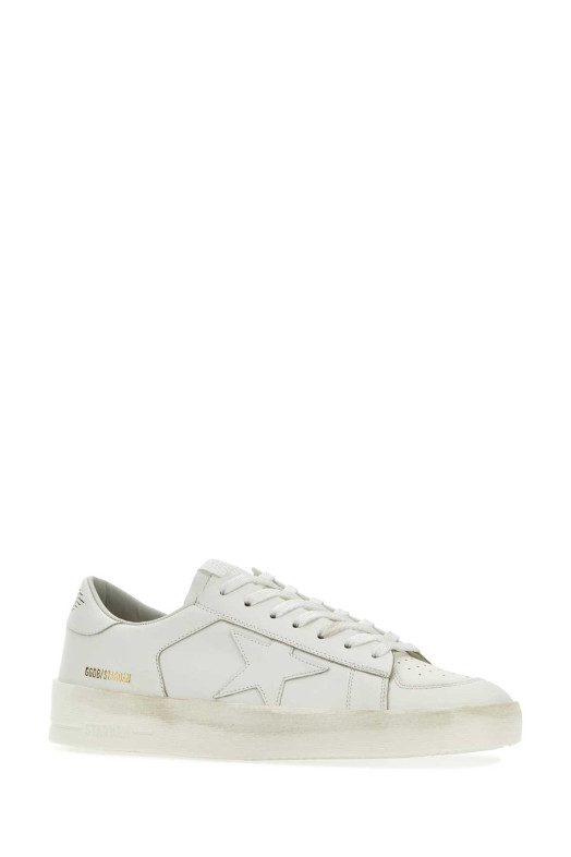 Белые кожаные кроссовки Stardan от GOLDEN GOOSE DELUXE BRAND (GMF00128F000566)