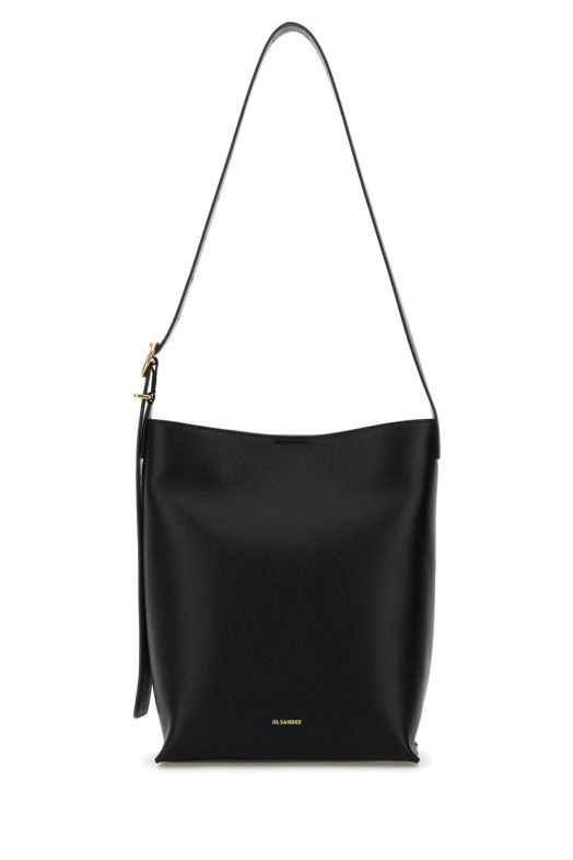 Black leather Cannolo shoulder bag JIL SANDER (J08ZH0084P8931)