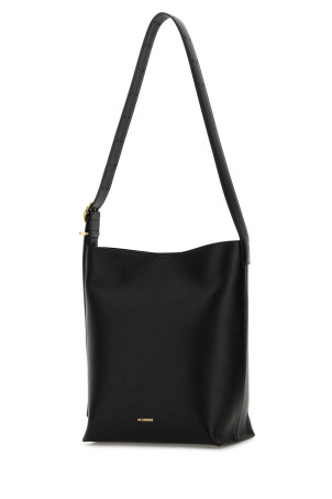 Black leather Cannolo shoulder bag JIL SANDER (J08ZH0084P8931)