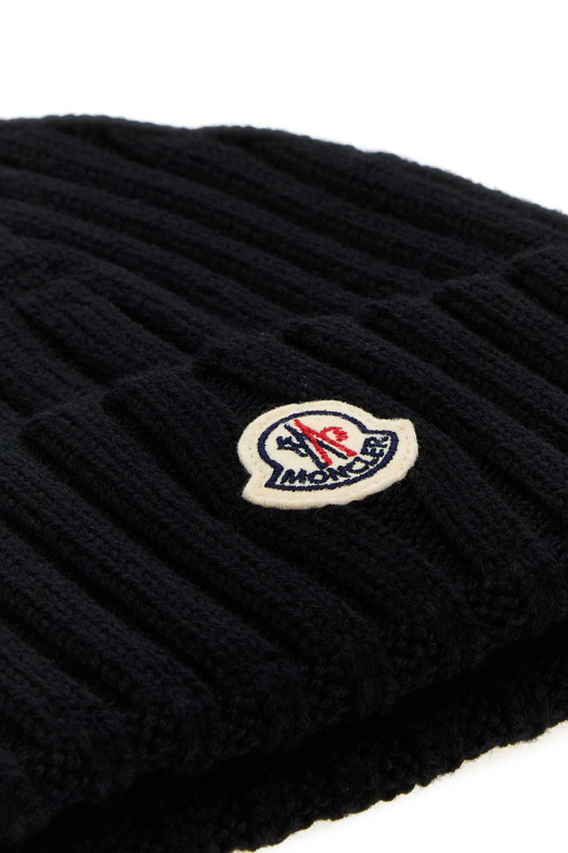 Чорна вовняна шапка-біні MONCLER (L20933B00036A9327)