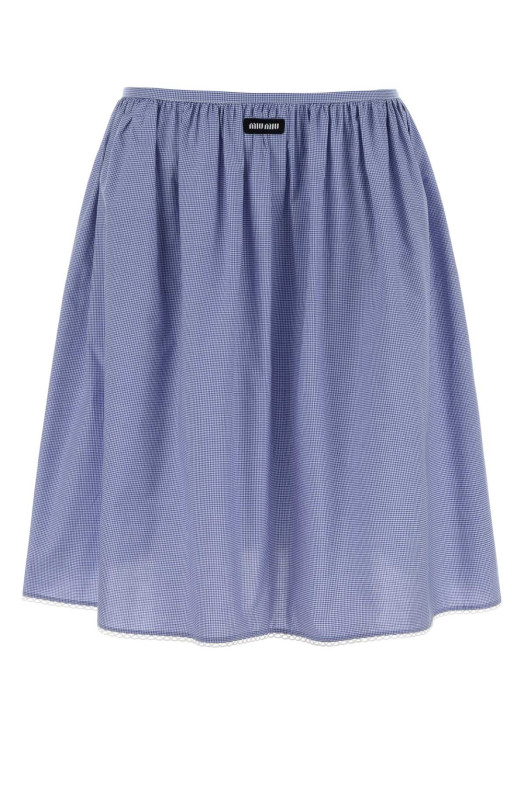 Embroidered cotton skirt MIU MIU (MG2425SOOO187G)