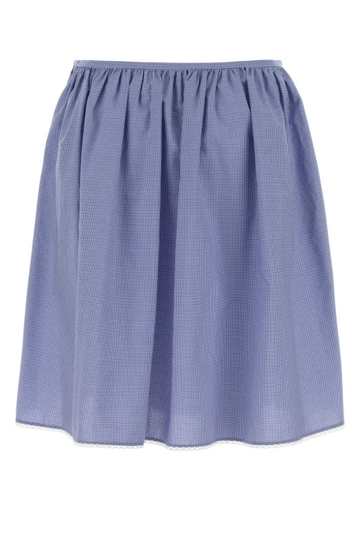 Embroidered cotton skirt MIU MIU (MG2425SOOO187G)
