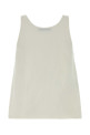 Белая льняная блузка черного цвета от PRADA (P913ORSOOO122G)