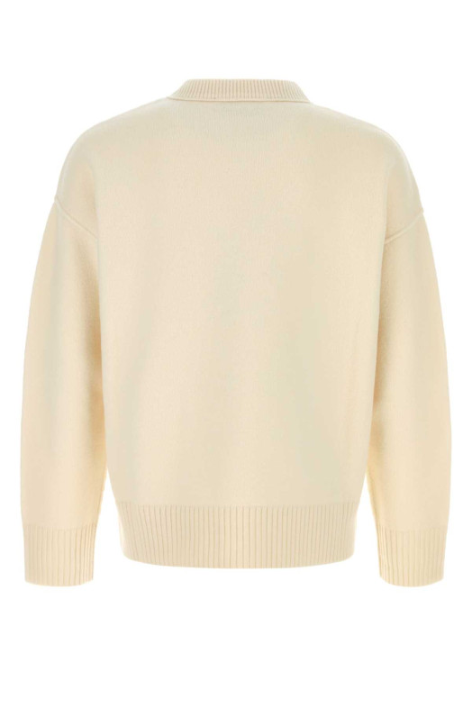 Ivory wool sweater Blue AMI (UKS838018)