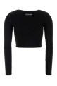 Black cotton t-shirt MARINE SERRE (WTT033ACJER0008)