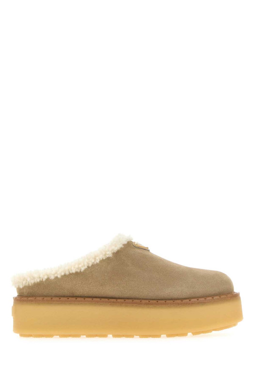 Sand suede slippers PRADA (1S715NFZG50JFT)