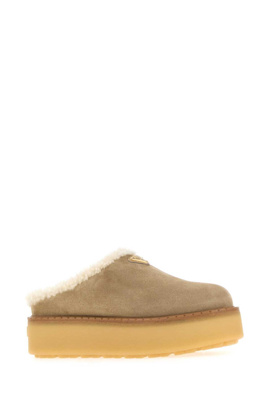 Sand suede slippers PRADA (1S715NFZG50JFT)