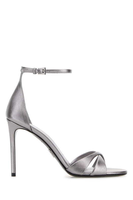 Silver leather sandals PRADA (1X288OF0953A9S)