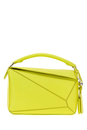 Fluo yellow nappa leather small Featherlight Puzzle handbag LOEWE (A510PLSX13)