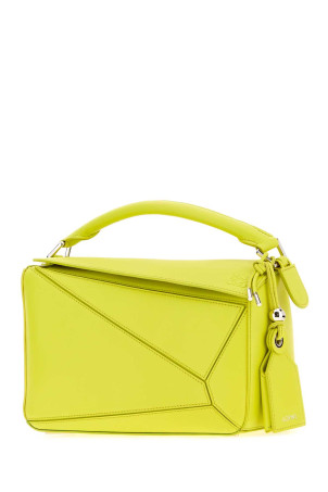 Fluo yellow nappa leather small Featherlight Puzzle handbag LOEWE (A510PLSX13)