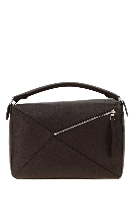 Dark brown leather large Puzzle handbag Bordeaux LOEWE (B510PNLX17)