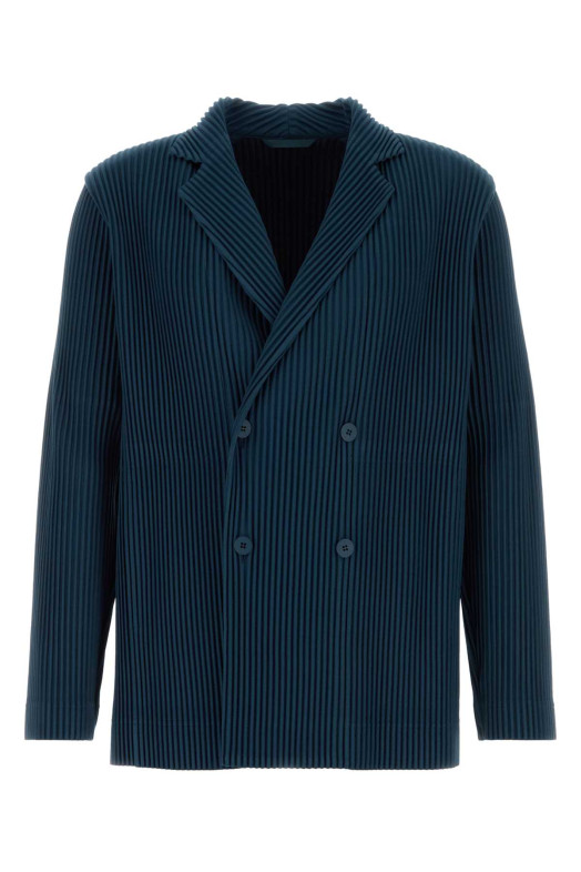 Navy blue polyester blazer HOMME PLISSE' ISSEY MIYAKE (HP66JD150)