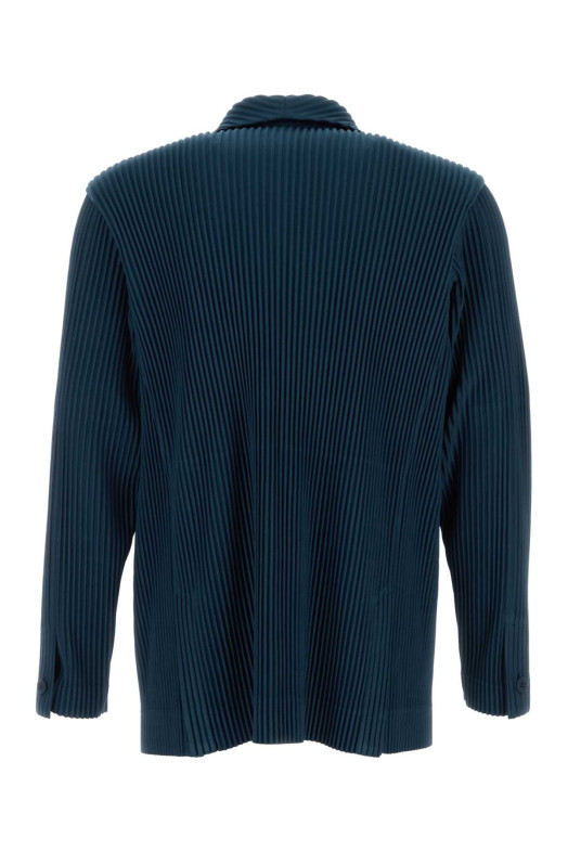 Navy blue polyester blazer HOMME PLISSE' ISSEY MIYAKE (HP66JD150)