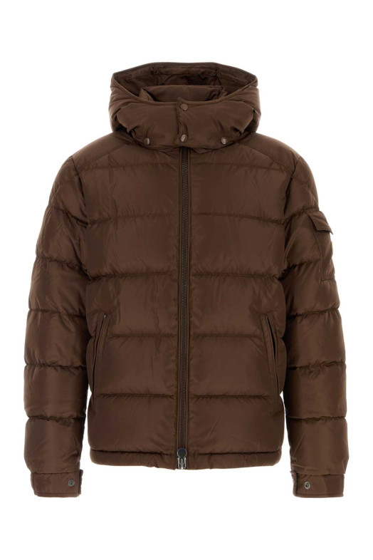 Шоколадно-коричнева нейлонова пухова куртка Maya від MONCLER (L20911A53600539ZD)
