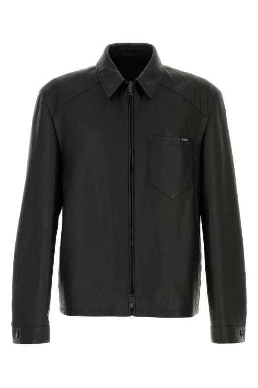 Black leather jacket Black PRADA (UPW615SOOO19WC)