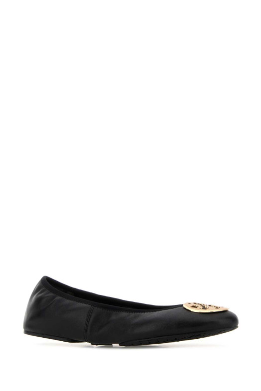 Black leather ballerinas Black TORY BURCH (177201)