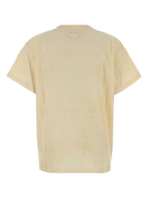 Crema cotton t-shirt PRADA (39698SOOO6337)