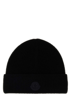 Чорна шапка-біні з вовняної суміші, чорна MONCLER (L20913B00007M4281)