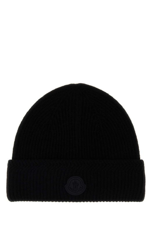 Black wool blend beanie hat Black MONCLER (L20913B00007M4281)