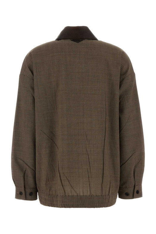 Шерстяная куртка с вышивкой PRADA (P8063ESOOO6130)
