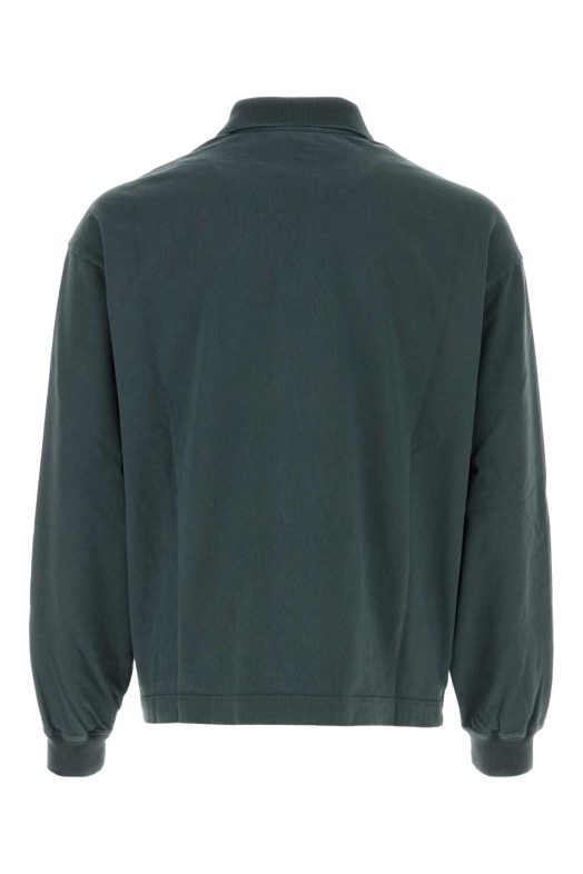 Petrol blue cotton polo shirt PRADA (UJL48DSOOO6281)