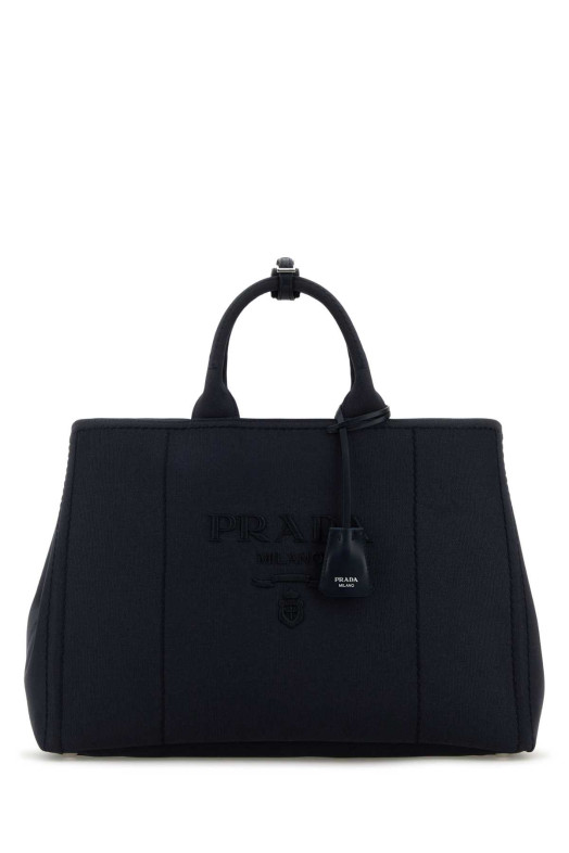 Navy blue canvas shopping bag PRADA (2VG1312CYA)