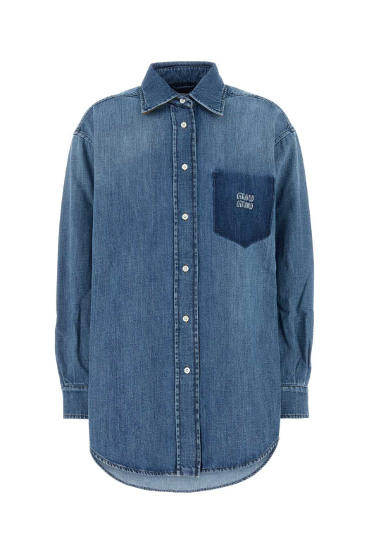 Denim oversize shirt MIU MIU (GWC125SOOO17GG)
