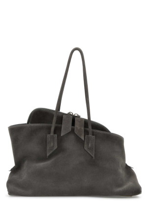 Grey suede medium La Passeggiata shoulder bag THE ATTICO (251WAH00054LBT108AA)