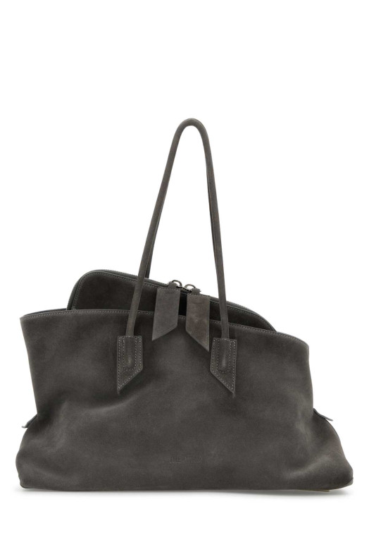 Grey suede medium La Passeggiata shoulder bag THE ATTICO (251WAH00054LBT108AA)