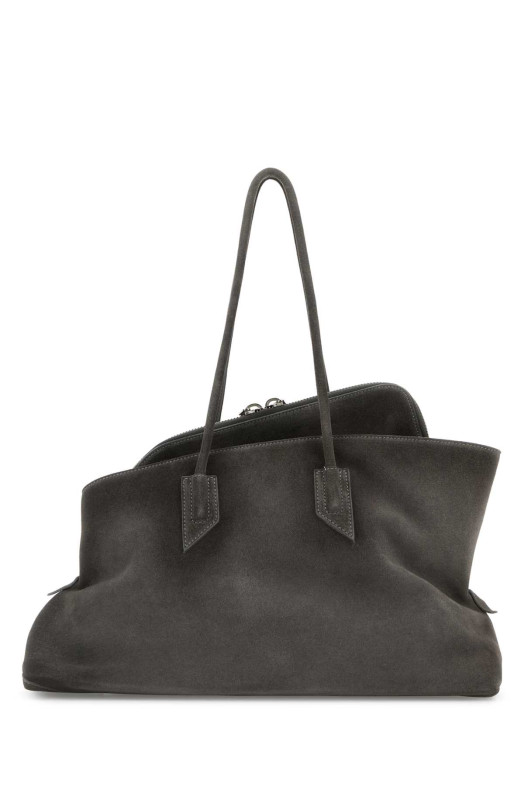 Grey suede medium La Passeggiata shoulder bag THE ATTICO (251WAH00054LBT108AA)