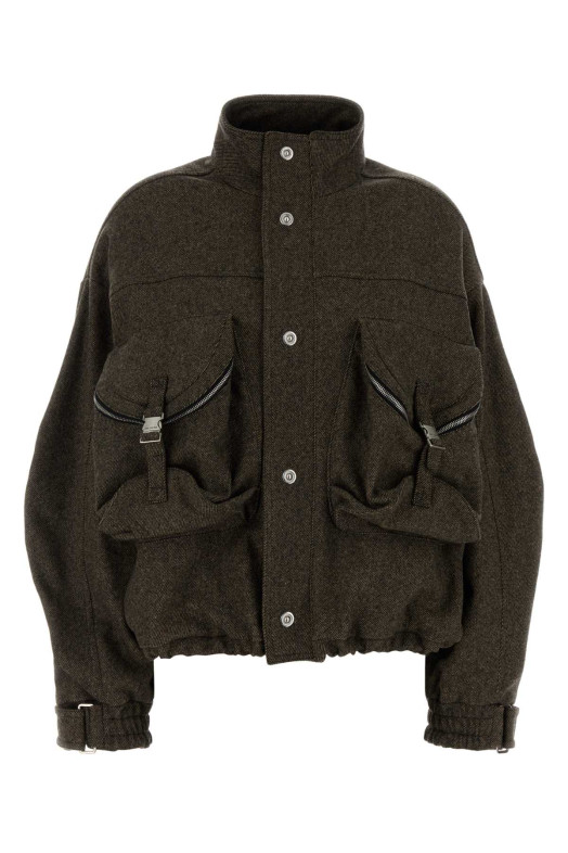 Embroidered wool blend bomber jacket THE ATTICO (261WCB00121WWP001AA)