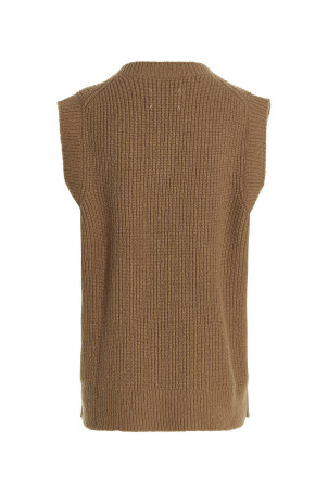 V-neck vest Beige