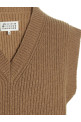 Жилет з V-подібним вирізом Бежевий MAISON MARGIELA (S50FB0097S18207124)