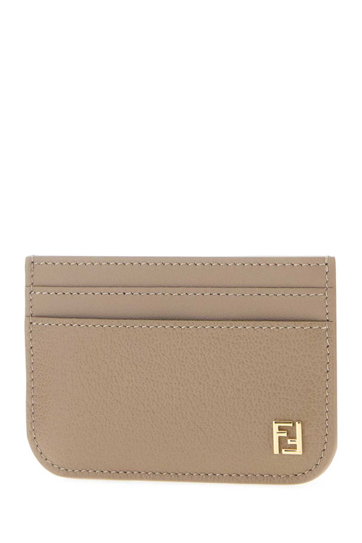 Dove grey leather FF card holder FENDI (8M0586B08E)