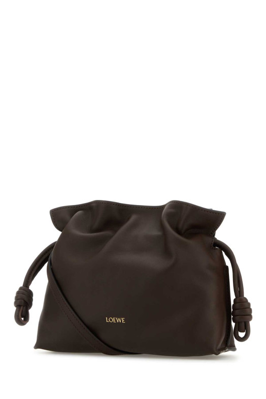 Chocolate nappa leather mini Flamenco clutch Bordeaux LOEWE (A411FC2XA6)