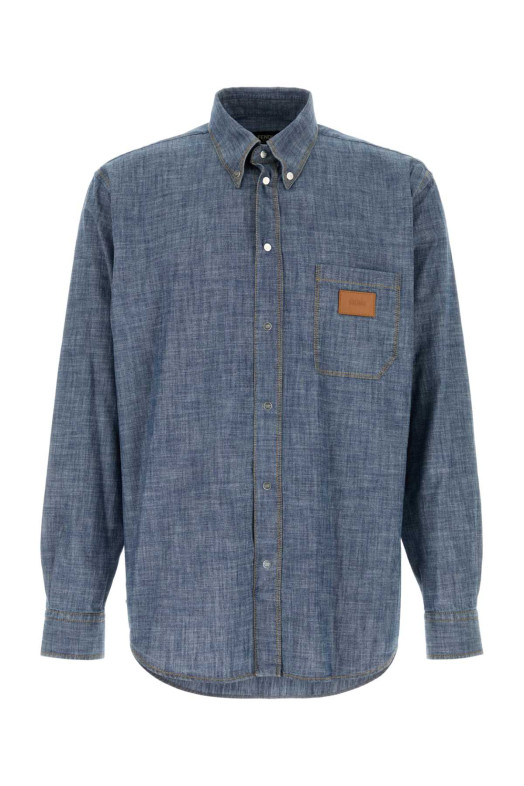 Light-blue chambray shirt FENDI (FS1296AY0C)