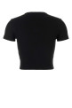 Black stretch cotton t-shirt FENDI (FS8110AW87)