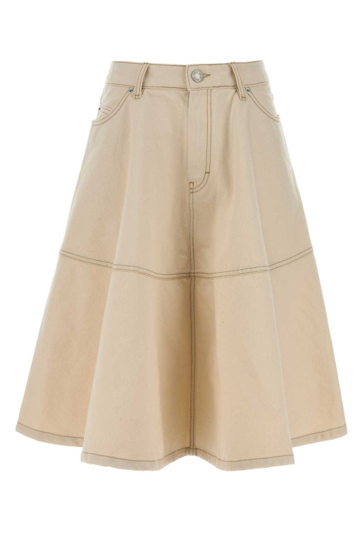 Melange ivory denim skirt Multicolor AMI (FSK436DE0106)