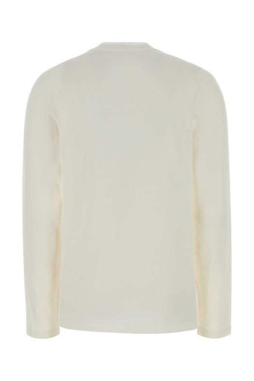 White cotton t-shirt Black JIL SANDER (J02GC0141J20103)