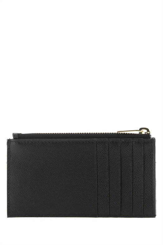 Black leather card holder Black SAINT LAURENT (607915BOW01)