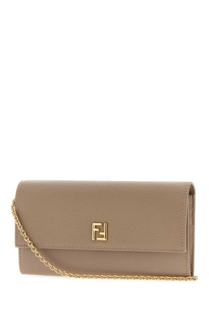 Dove grey leather FF wallet FENDI (8M0587B08E)