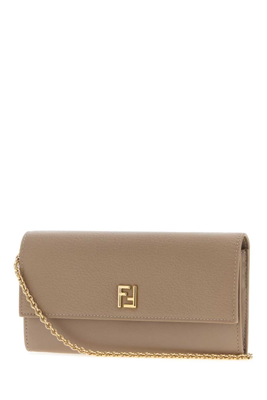 Dove grey leather FF wallet FENDI (8M0587B08E)