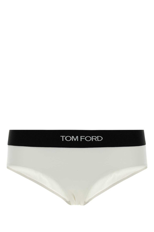Белые эластичные трусы из модала TOM FORD (KNJ004JEX011)