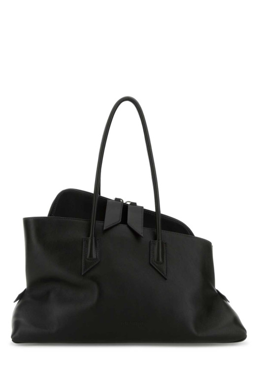 Black leather medium La Passeggiata shoulder bag White THE ATTICO (250WAH00054LBT019AA)