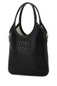 Черная кожаная сумка для покупок Black MIU MIU (5BA281VOLN2CRW)