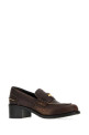 Коричневі шкіряні лофери MIU MIU (5D276EF0503G48)