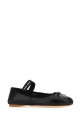 Black leather ballerinas Black MIU MIU (5F794DFDX05XUU)